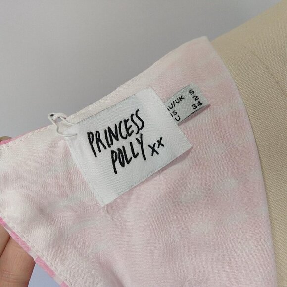 Princess Polly Zoe Jane Mini Dress Size 2 NWT Pink White Gingham Puff Sleeve - Picture 11 of 12